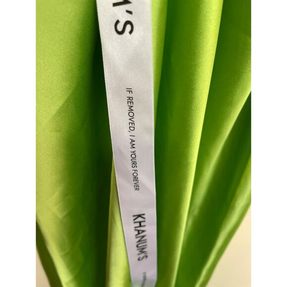 Revolve Khanums Maxi Dress Halter Rhinestone Slit Pear Green NWT Sz Large - Picture 10 of 15